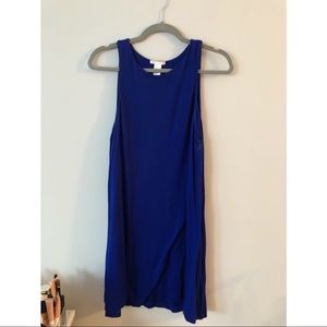 Women’s H&M Royal Blue Flowy Tank Top Tshirt Dress Size Small